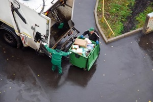 garbage removal in residential area